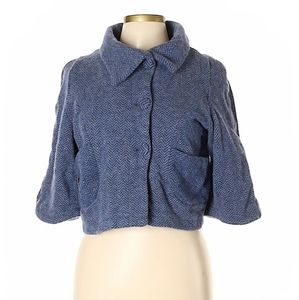 Anthro Guinevere Wool Herringbone Jacket